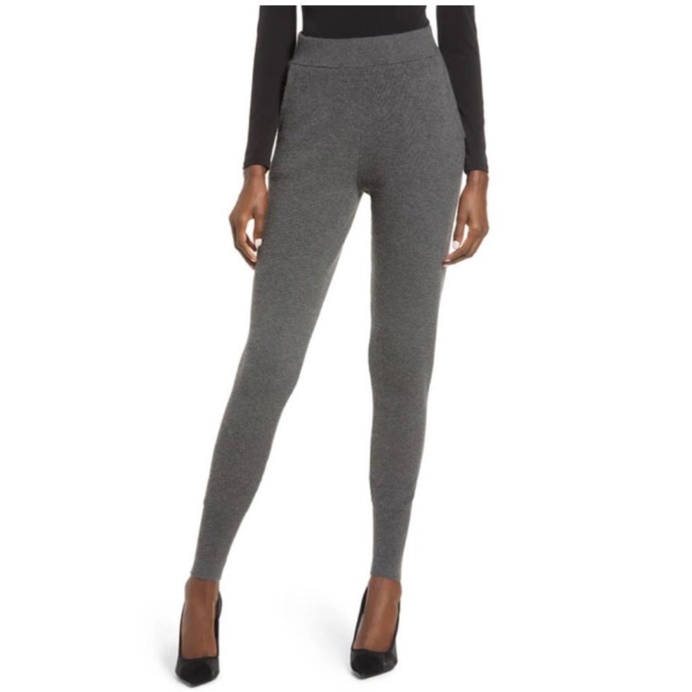 NWT Leith Pull On Knit Leggings In Grey Medium Charcoal Heather Size XS
